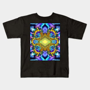 blue fractal Kids T-Shirt